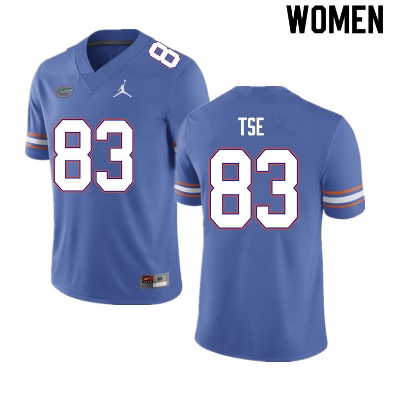 NCAA Florida Gators Joshua Tse Women's #83 Nike Blue Stitched Authentic College Football Jersey ASL5764DX